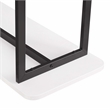 Manhattan Comfort Celine Side Table Console from Engineered Wood in White/Black