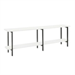 Manhattan Comfort Celine Side Table Console from Engineered Wood in White/Black