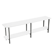 Manhattan Comfort Celine Side Table Console from Engineered Wood in White/Black