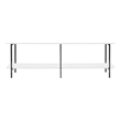 Manhattan Comfort Celine Side Table Console from Engineered Wood in White/Black