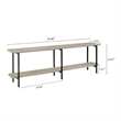 Manhattan Comfort Celine Side Table Console from Engineered Wood in Gray/Black