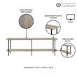 Manhattan Comfort Celine Side Table Console from Engineered Wood in Gray/Black