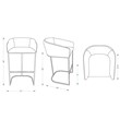 Manhattan Comfort Louvre Upholstered Counter Stool with Steel Base in Black