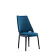 Manhattan Comfort Kara Dining Side Chair from Solid Wood in Blue- Set of 2