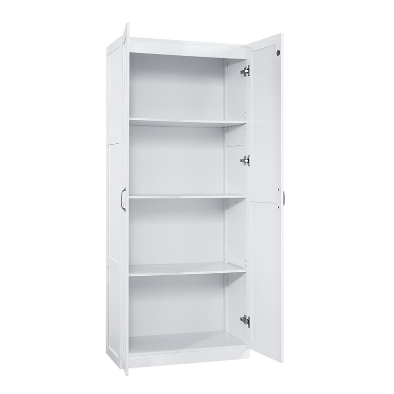 Manhattan Comfort Hopkins Storage Closet 3.0 from Engineered Wood in White