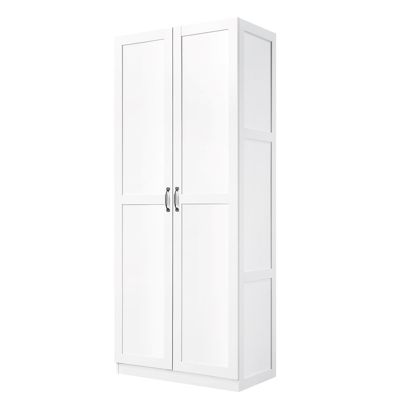 Manhattan Comfort Hopkins Storage Closet 3.0 from Engineered Wood in White