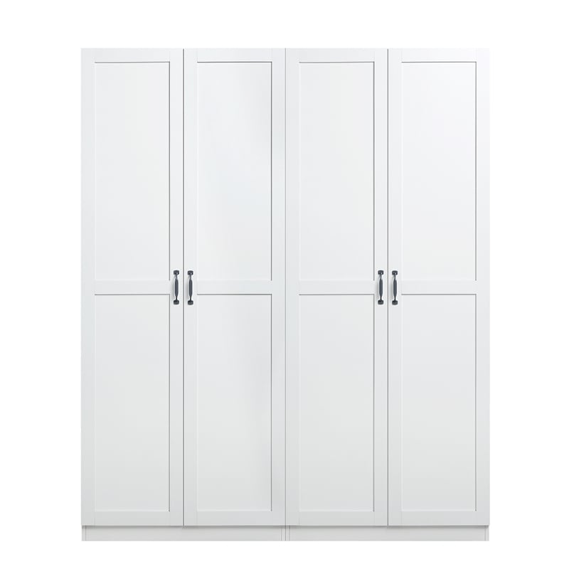 Manhattan Comfort Hopkins Storage Closet 3.0 from Engineered Wood in White