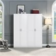 Manhattan Comfort Hopkins Storage Closet 3.0 from Engineered Wood in White