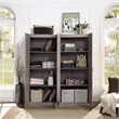Manhattan Comfort Hopkins Storage Closet 3.0 from Engineered Wood in Gray