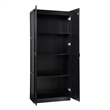 Manhattan Comfort Hopkins Storage Closet 3.0 from Engineered Wood in Black