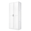 Hopkins Storage Closet 4.0 from Engineered Wood in White - Set of 2