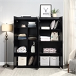 Hopkins Storage Closet 4.0 from Engineered Wood in Black - Set of 2