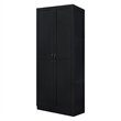 Hopkins Storage Closet 4.0 from Engineered Wood in Black - Set of 2