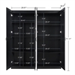 Hopkins Storage Closet 4.0 from Engineered Wood in Black - Set of 2