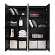 Hopkins Storage Closet 4.0 from Engineered Wood in Black - Set of 2
