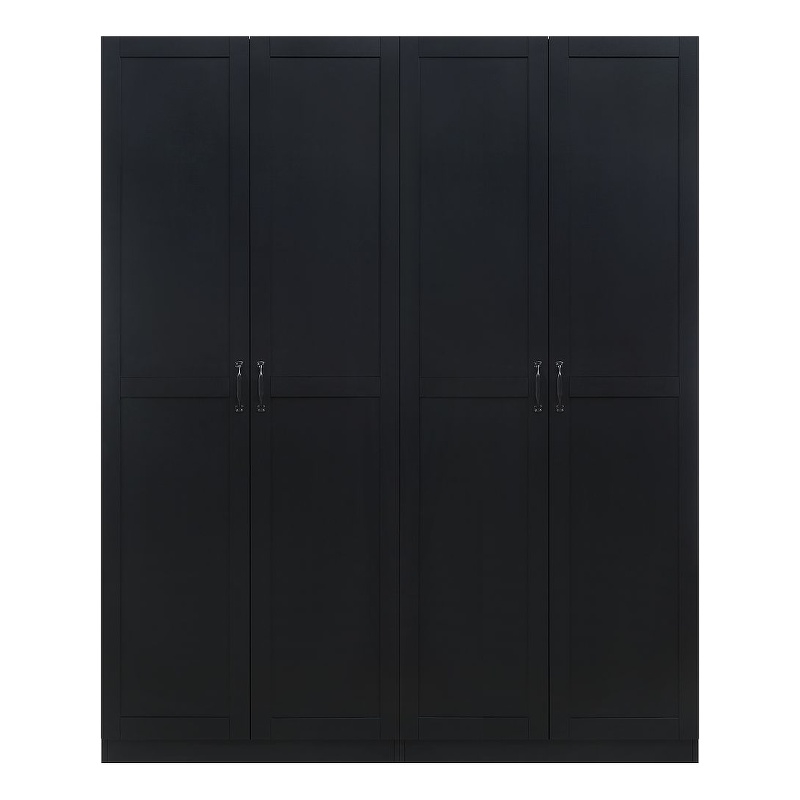 Hopkins Storage Closet 4.0 from Engineered Wood in Black - Set of 2