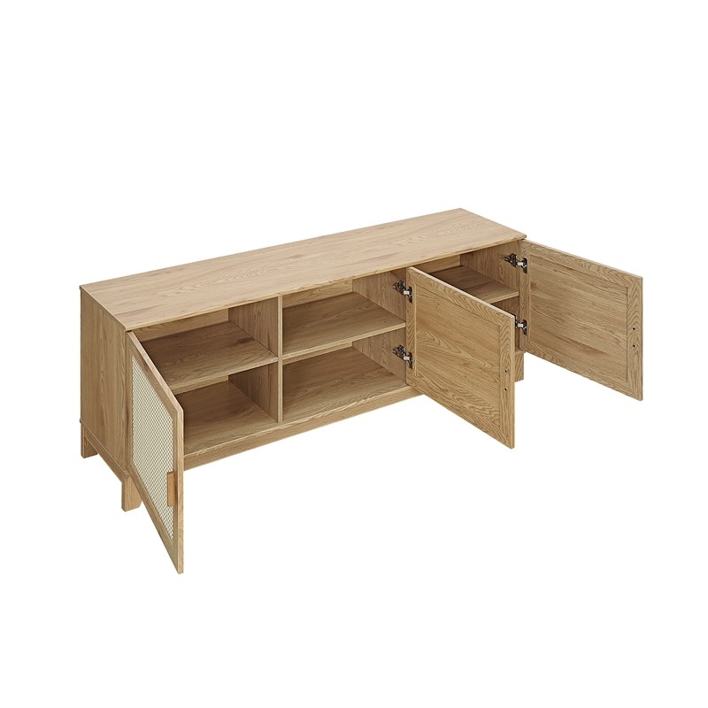 Manhattan Comfort Sheridan TV Stand from Engineered Wood in Natural