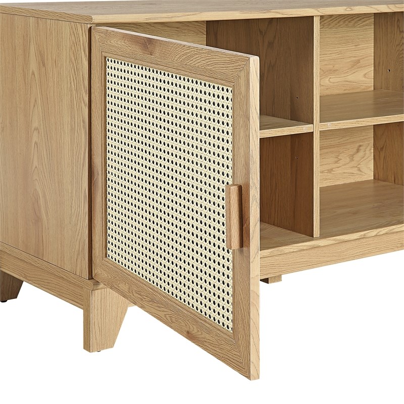 Manhattan Comfort Sheridan TV Stand from Engineered Wood in Natural