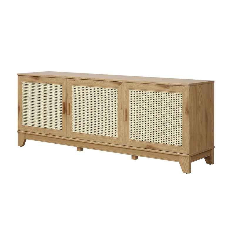 Manhattan Comfort Sheridan TV Stand from Engineered Wood in Natural
