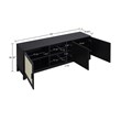 Manhattan Comfort Sheridan TV Stand from Engineered Wood in Black