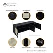 Manhattan Comfort Sheridan TV Stand from Engineered Wood in Black