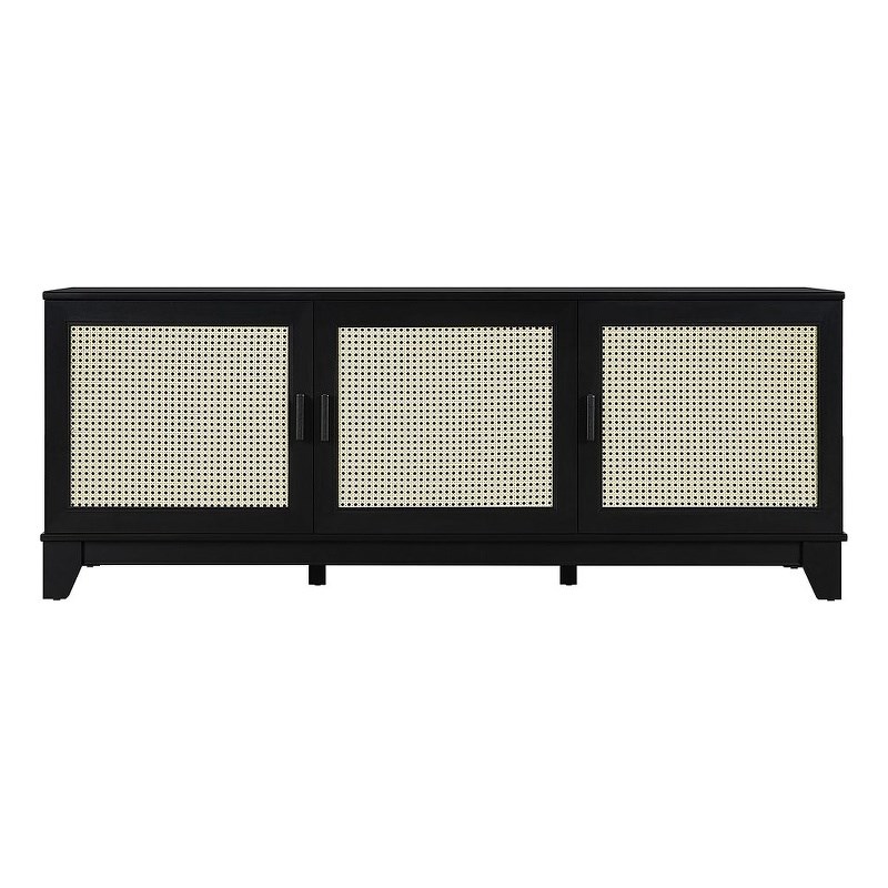 Manhattan Comfort Sheridan TV Stand from Engineered Wood in Black