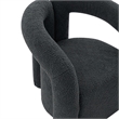 Manhattan Comfort Modern Darian Boucle Accent Chair from Solid Wood in Black