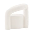 Manhattan Comfort Darian Boucle Accent Chair from Solid Wood in Cream (Set of 2)