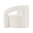 Manhattan Comfort Darian Boucle Accent Chair from Solid Wood in Cream (Set of 2)