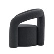 Manhattan Comfort Darian Boucle Accent Chair from Solid Wood in Black (Set of 2)