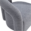 Manhattan Comfort Darian Boucle Accent Chair from Solid Wood in Gray (Set of 2)