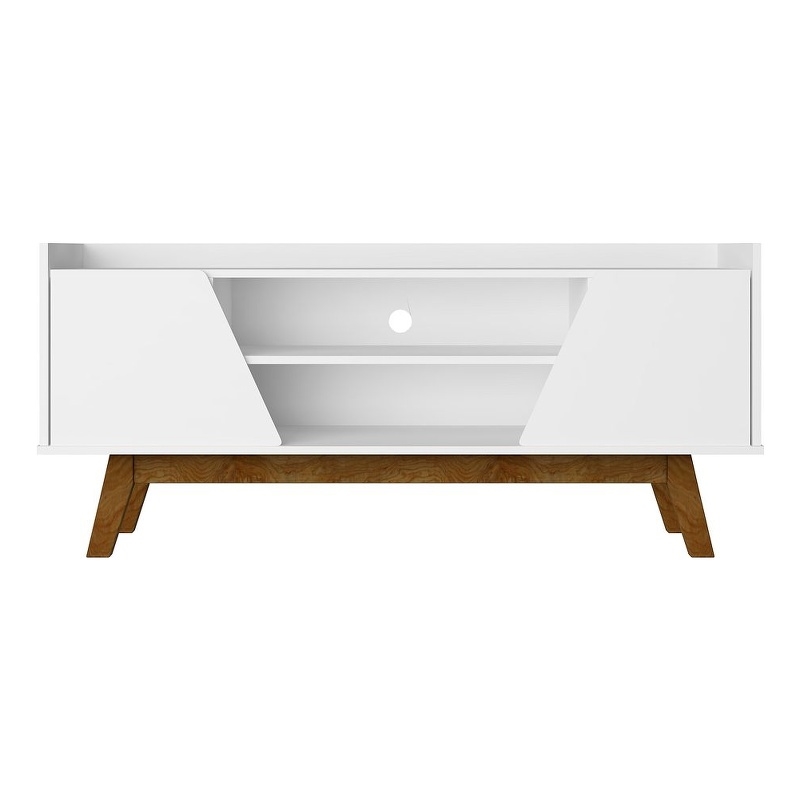 Manhattan Comfort Marcus 53.14 TV Stand from Engineered Wood in White