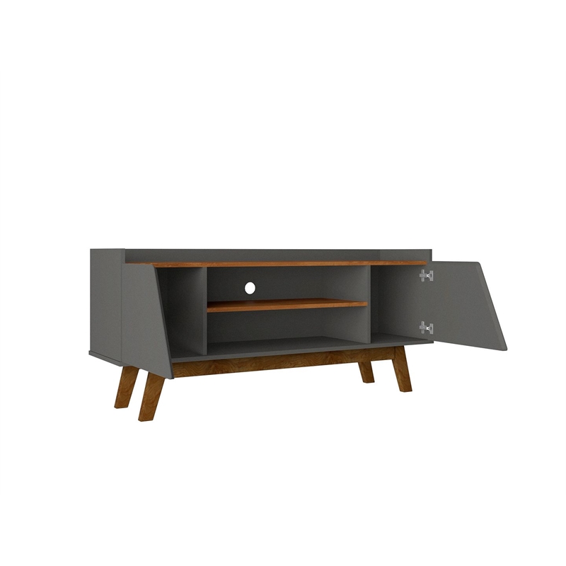 Manhattan Comfort Marcus 53.14 TV Stand from Engineered Wood in Gray