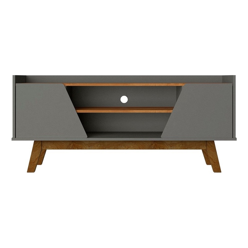 Manhattan Comfort Marcus 53.14 TV Stand from Engineered Wood in Gray