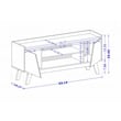 Manhattan Comfort Marcus 53.14 TV Stand from Engineered Wood in Beige