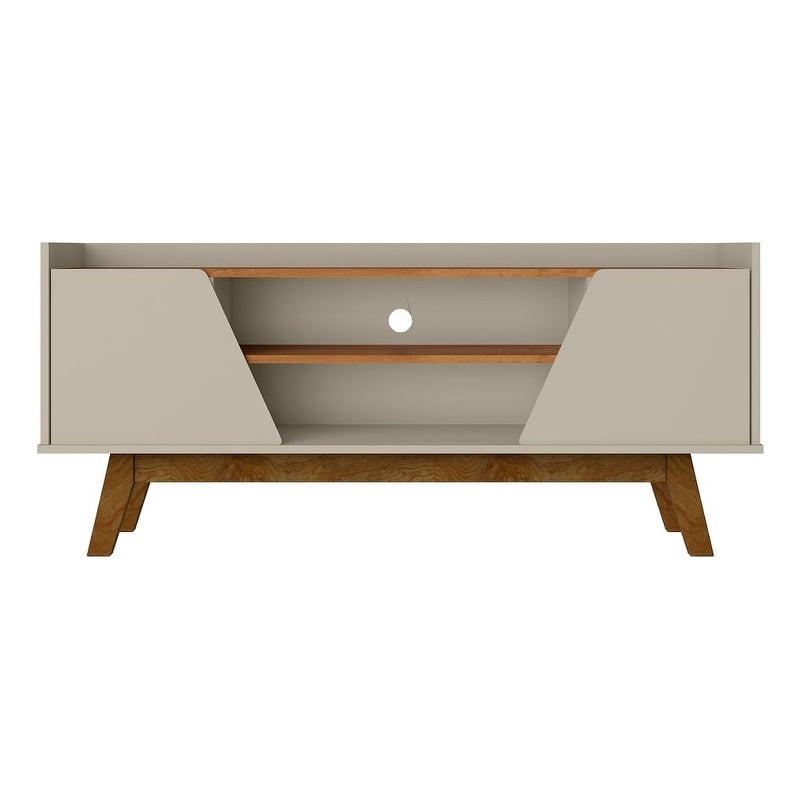 Manhattan Comfort Marcus 53.14 TV Stand from Engineered Wood in Beige