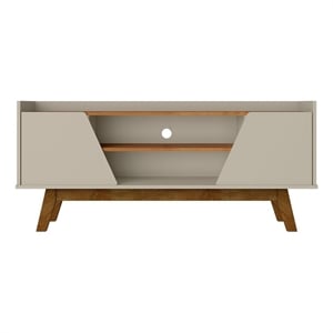 Manhattan Comfort Marcus 53.14 TV Stand from Engineered Wood in Beige
