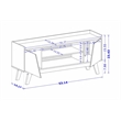 Manhattan Comfort Marcus 53.14 TV Stand from Engineered Wood in Brown