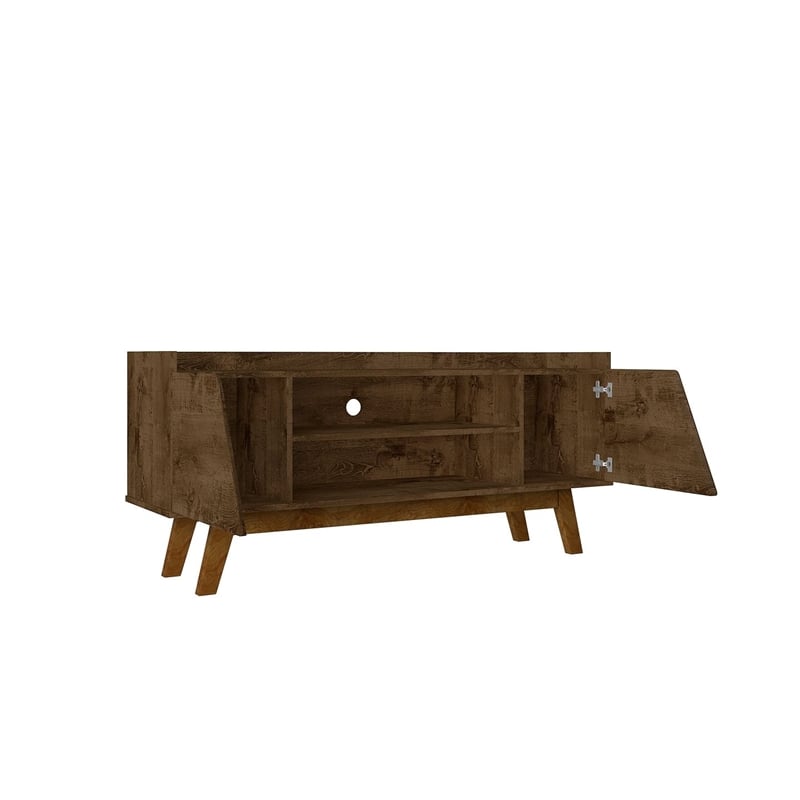 Manhattan Comfort Marcus 53.14 TV Stand from Engineered Wood in Brown