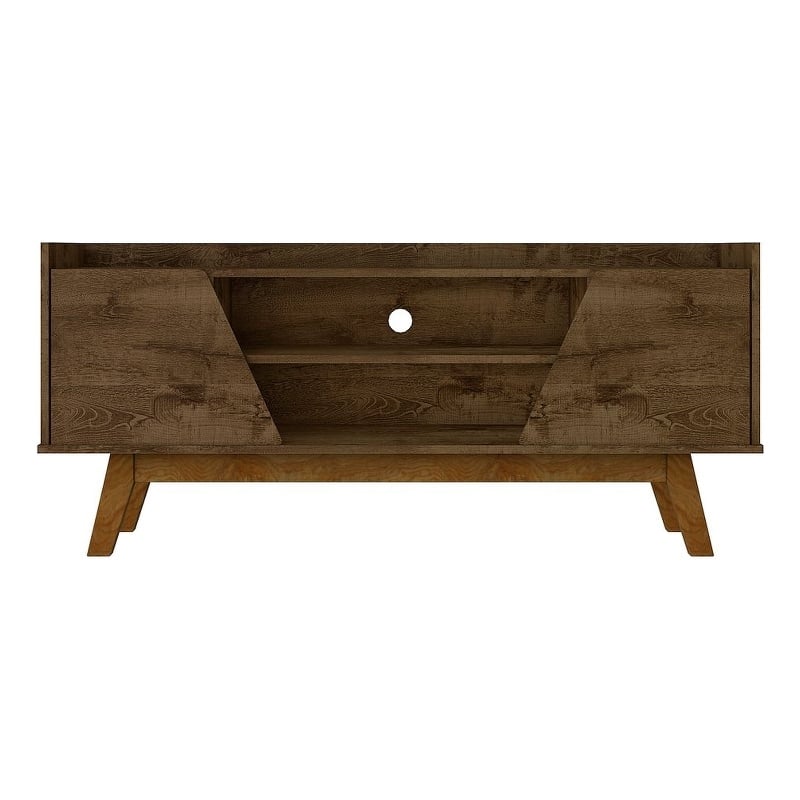Manhattan Comfort Marcus 53.14 TV Stand from Engineered Wood in Brown