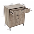 DUMBO 5-Drawer Tall Dresser from Engineered Wood in Gray