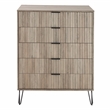 DUMBO 5-Drawer Tall Dresser from Engineered Wood in Gray