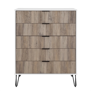dumbo 5-drawer tall dresser from engineered wood in multi-color
