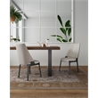 Manhattan Comfort Kara Dining Side Chair from Solid Wood in Light Gray- Set of 2