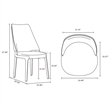 Manhattan Comfort Kara Dining Side Chair from Solid Wood in Light Gray- Set of 2