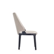 Manhattan Comfort Kara Dining Side Chair from Solid Wood in Light Gray- Set of 2