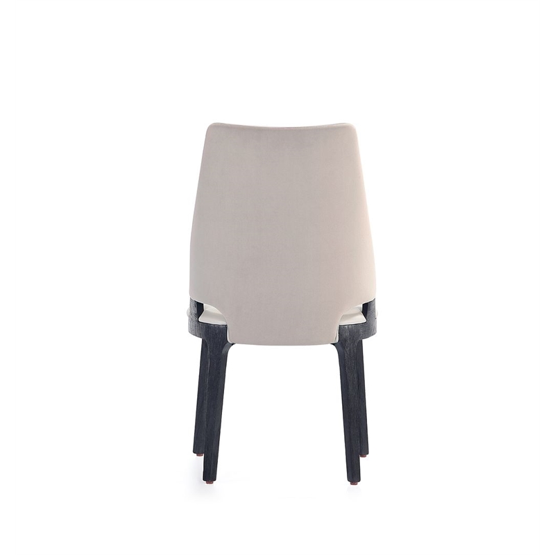 Manhattan Comfort Kara Dining Side Chair from Solid Wood in Light Gray- Set of 2