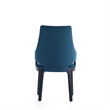 Manhattan Comfort Kara Dining Arm Chair from Solid Wood in Blue