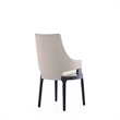 Manhattan Comfort Kara Dining Arm Chair from Solid Wood in Light Gray