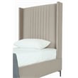 Manhattan Comfort Promenade Twin-Size Bed from Solid Wood in Rustic Taupe